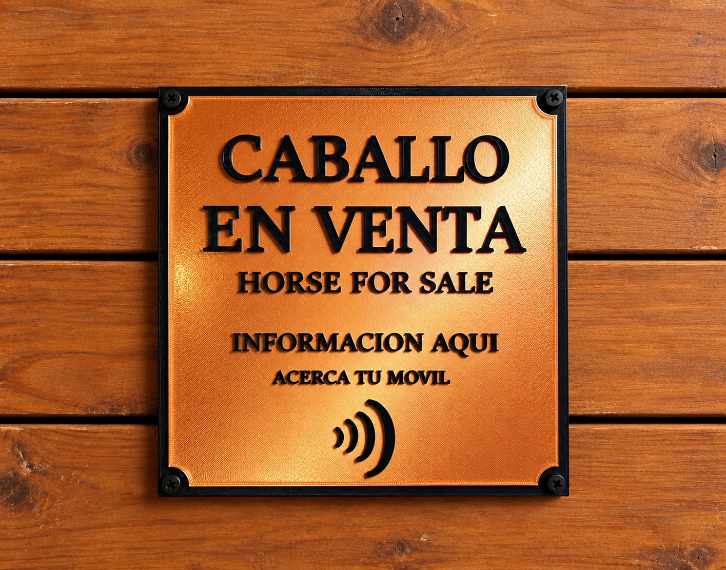 Placa de caballo en venta